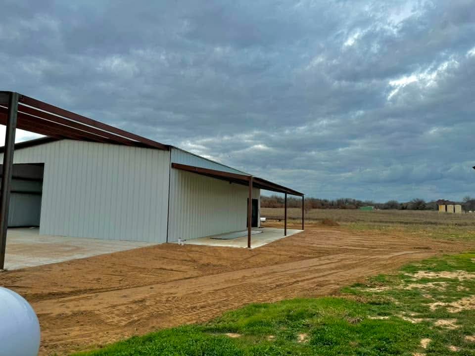 Completed barn pad and apron built by Cross Timbers